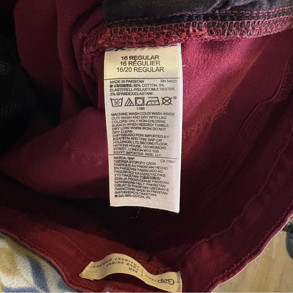 GAP 1969 Burgundy Skinny Jeans - Picture 5 of 5